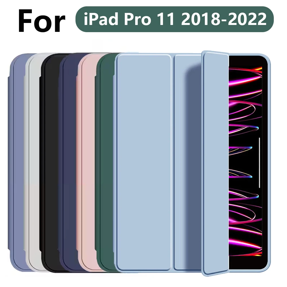 case for iPad Pro, three fold stand protective cover with soft TPU back shell, auto wake-up/sleep