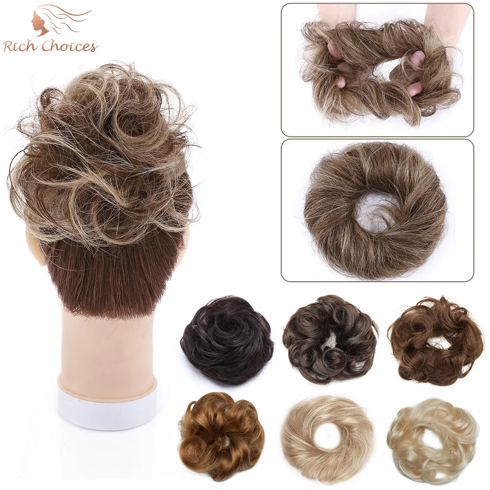 Human Hair Messy Buns Hair Piece Extension for Women Girls human hair bun extension
