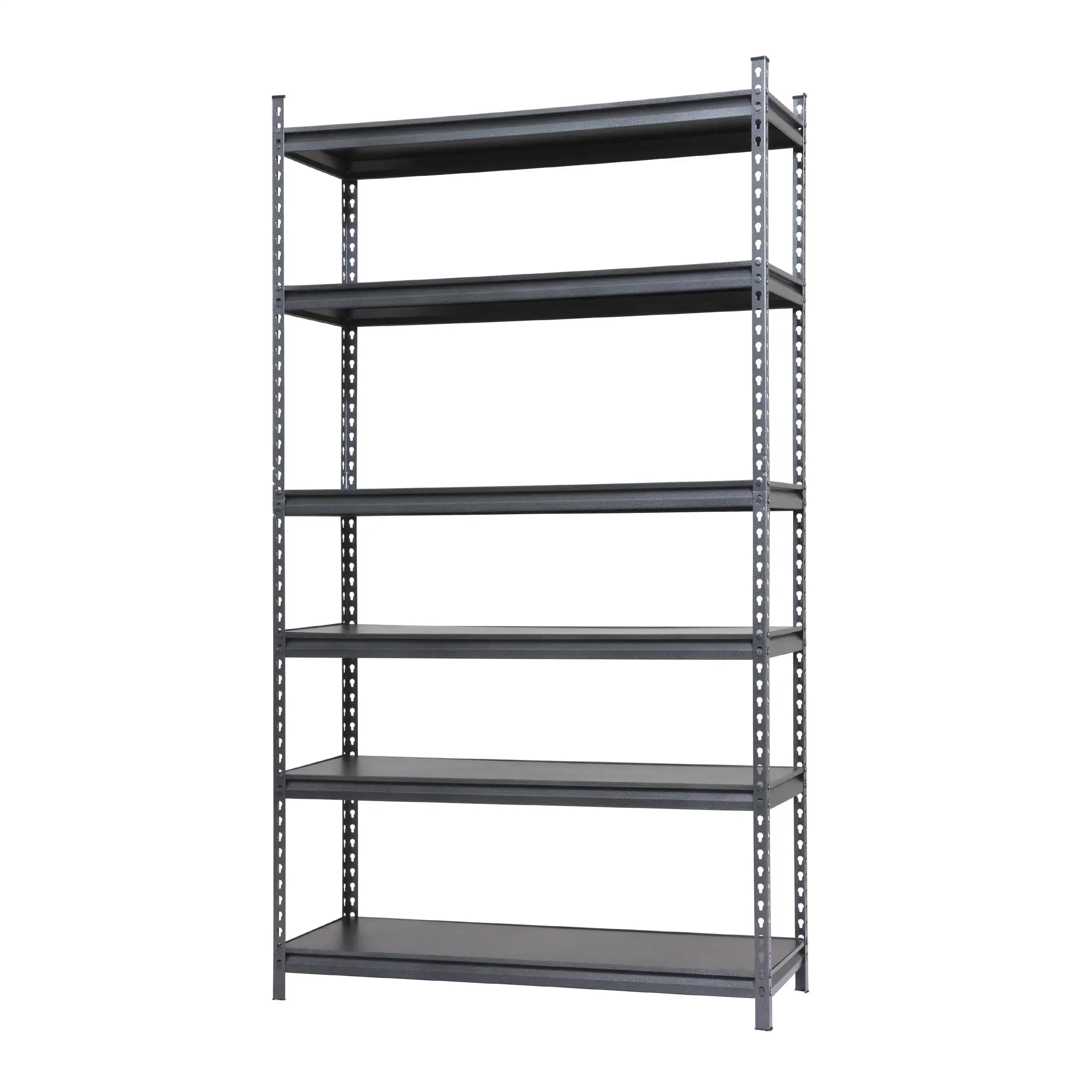 

Stronghold Garage Gear 6-Shelf Boltless Rack with Wood Decking, Textured Gray, Shelf unit for garage, 600lbs per Shelf