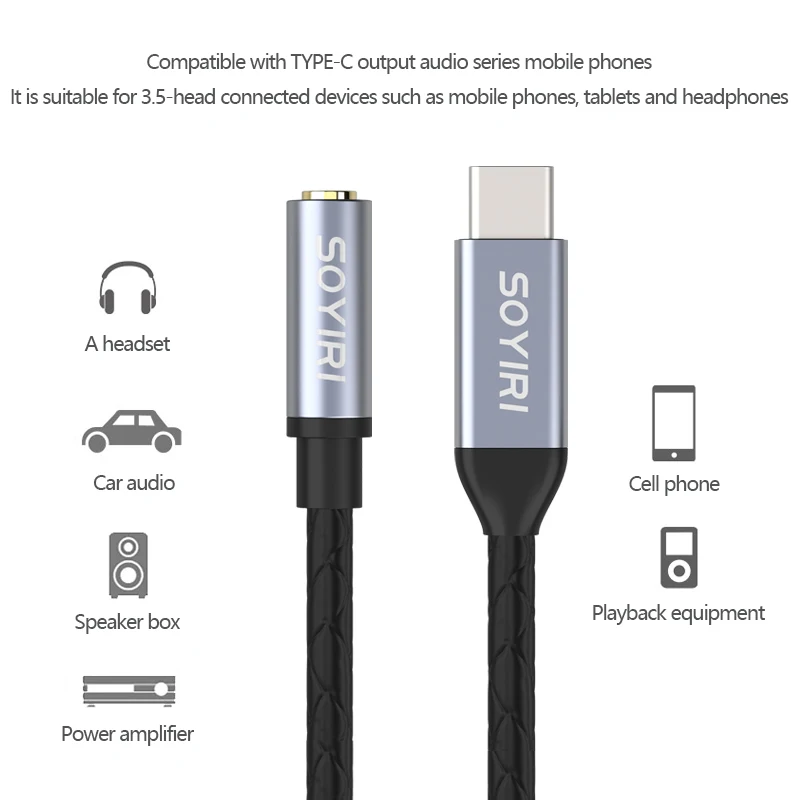 SOYIRI ȵ̵ TYPE-C  3.5mm   ̺ Huawei vivo ȵ̵  ÷ Ʈ-ձ   Ŀ 