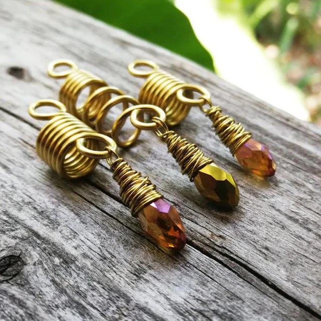 Boho Dread Beads, Tarnished Brass, Dread Accessories, Fall Colors, Dread  Sleeves Dreadlock Jewelry