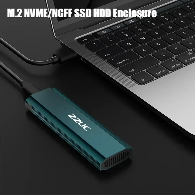 M.2 NVME/NGFF SSD HDD Enclosure 10Gbps USB3.2 To Type C External Hard Drive Case for SATA Support 2230 2242 2260 2280