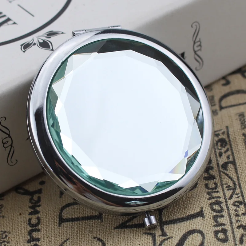Diameter 80mm Silver Unfinished Mini Round Mirrors Light Gold Portable  Small Makeup Mirror Lens DIY Art Craft - AliExpress