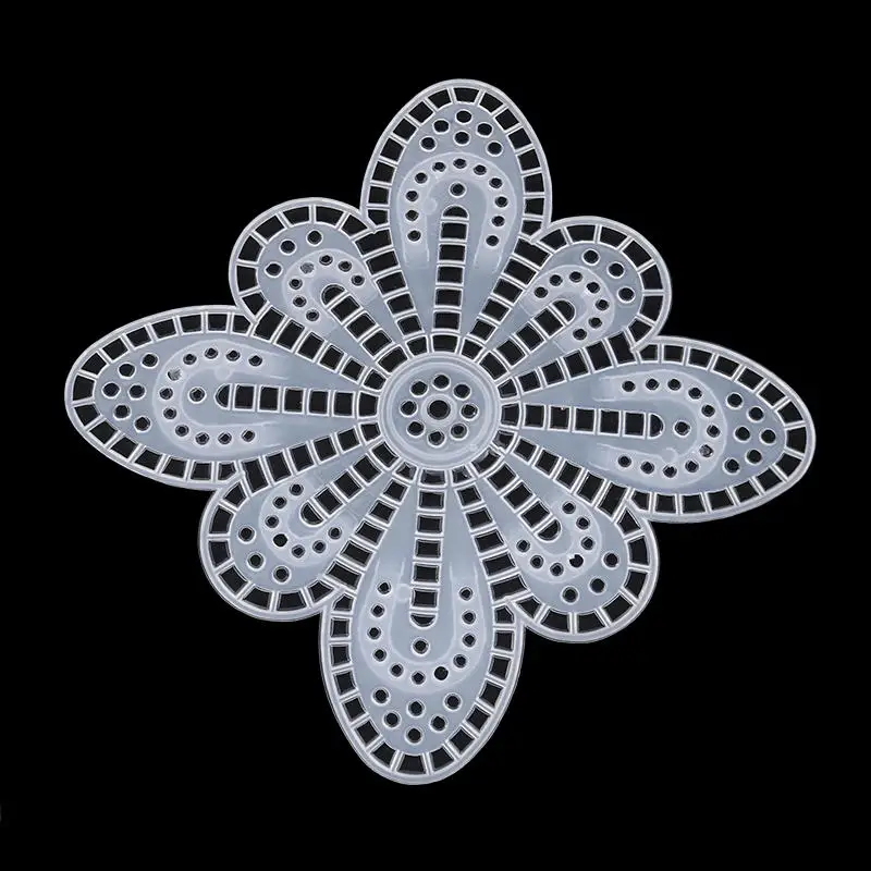 10Pcs White Plastic Butterfly Flower Crochet Embellishments, DIY Handmade Weaving Bag Accessories and Craft Supplies