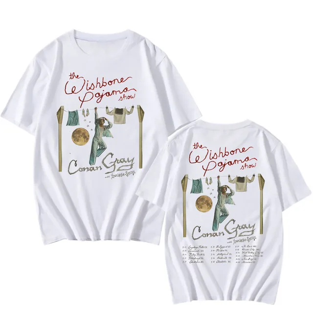 Conan Gray The Wishbone Pajama Show Tour T-shirt 2025 NEW Album Printing Tshirts Cotton Summer Men Women T Shirt Streetwear Male 2
