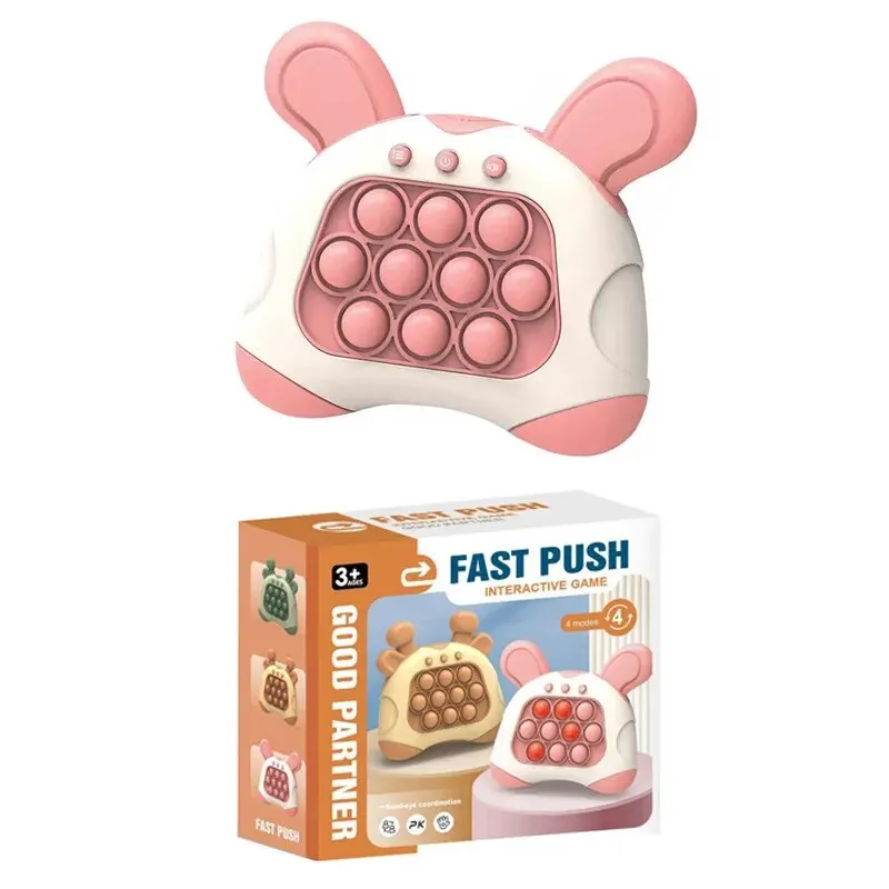 Push Puzzle Game 1Pc Light Up Pop It Pro Fast Push Puzzle Game Console For Kids Fun Electronic Game