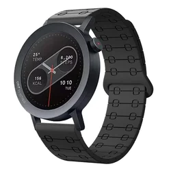 Silicone Magnetic Sport Watch Band - 22mm Strap for 22mm (Black)