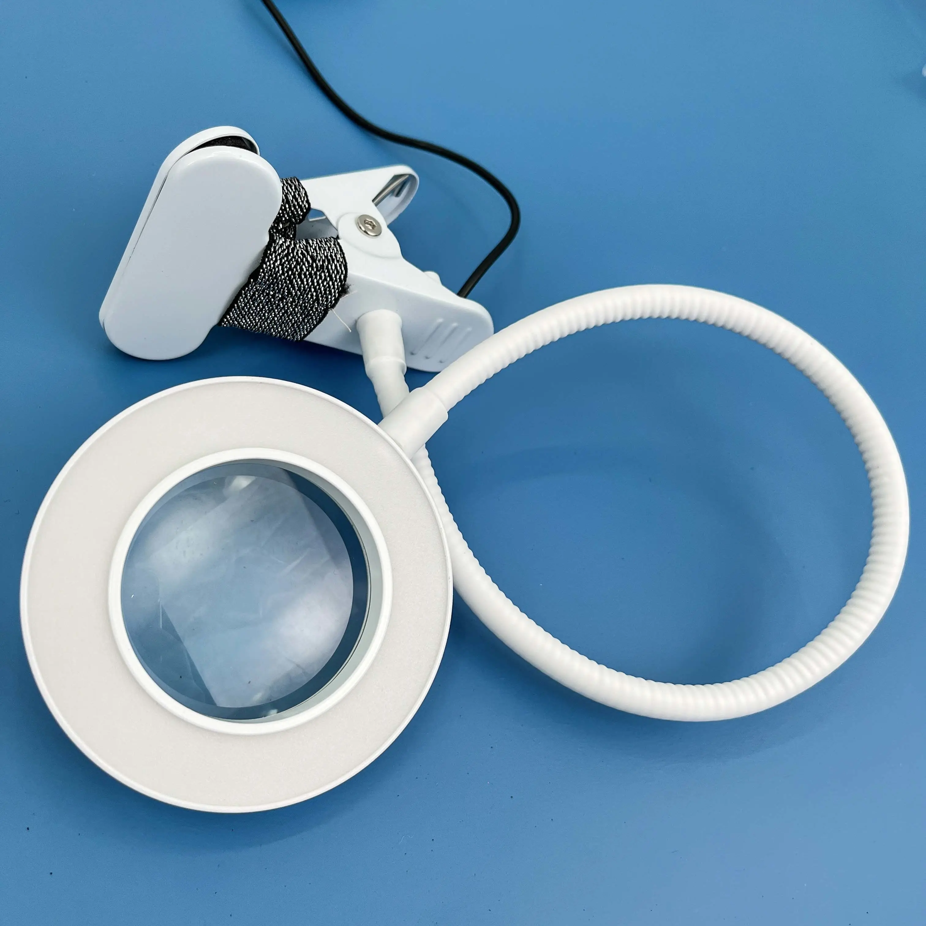 Clip Magnifying Glass with Lamp Pattern Embroidery Manicure Eyelash Special Lamp Special Beauty Salon 10X magnifying glass