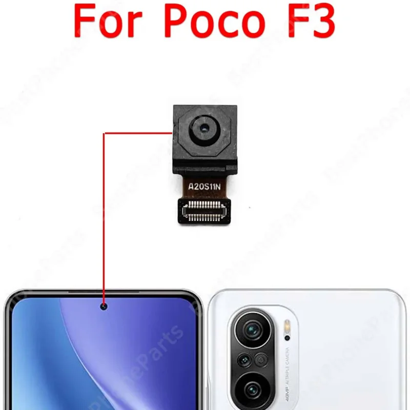 

For Xiaomi Mi Poco F3 Selfie Frontal Small View Camera Module Facing Front Repair Spare Parts Replacement Flex