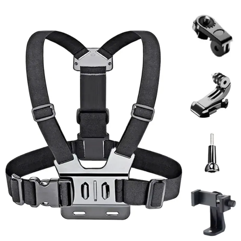 Sports Camera Mobile Phone Chest Strap Mounting Holder First Angle Video Record life Bracket Fixed Live Broadcast Accessories