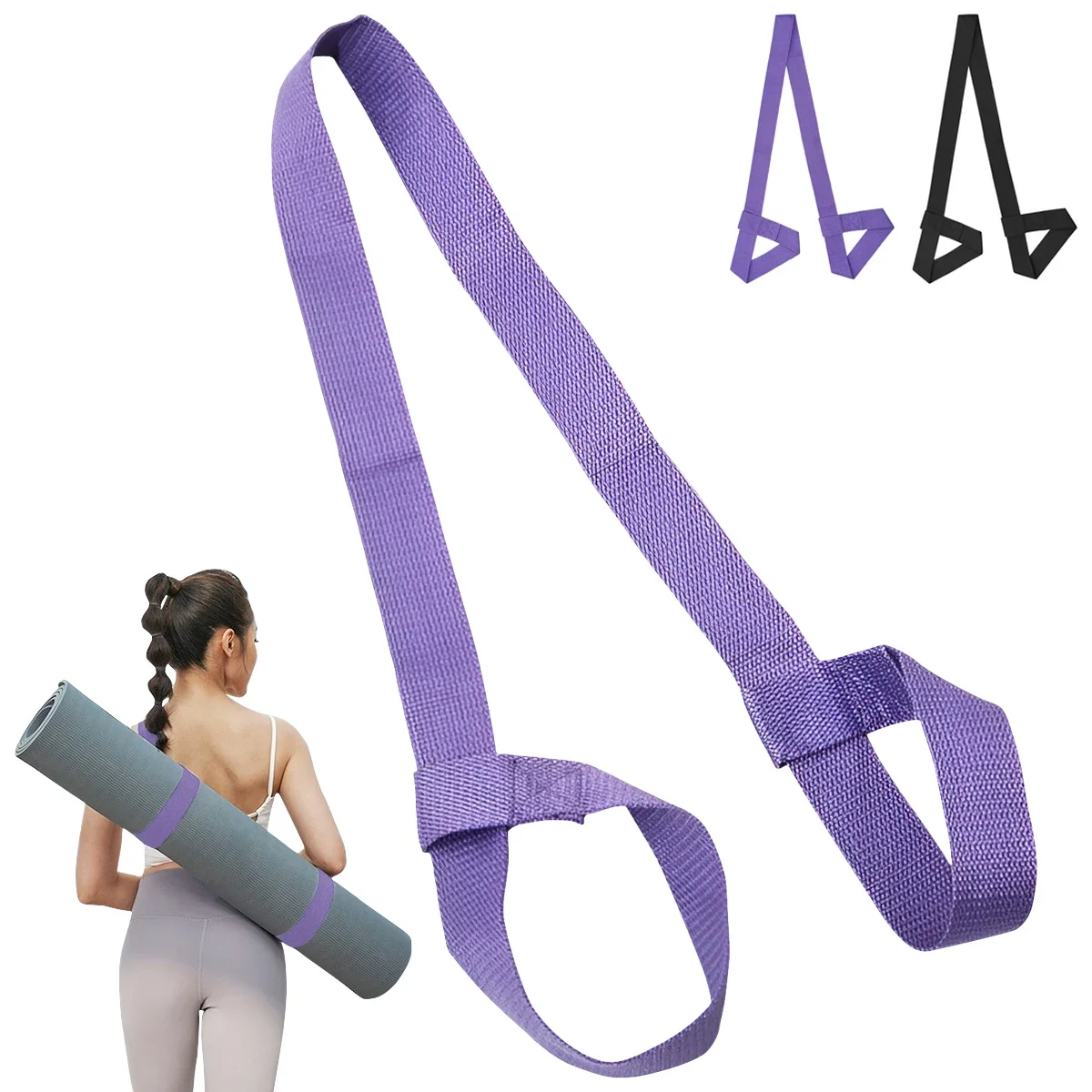 Adjustable Yoga Mat Strap Belt Shoulder Carry Belt Sports Sling Exercise Stretch Fitness Elastic Yoga Equipment