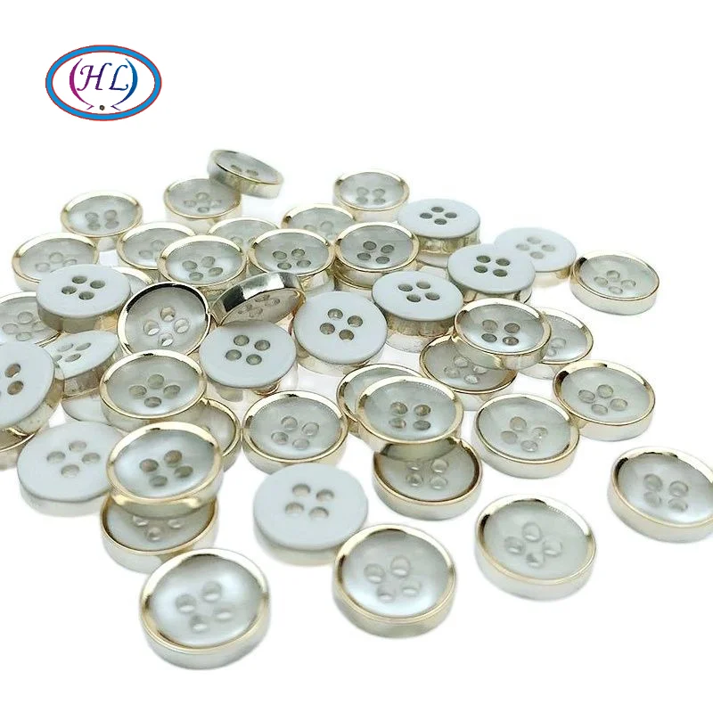 HL 50pcs/150pcs 11MM 4 Holes Plastic Buttons Shirt Buttons DIY Apparel Sewing Accessories