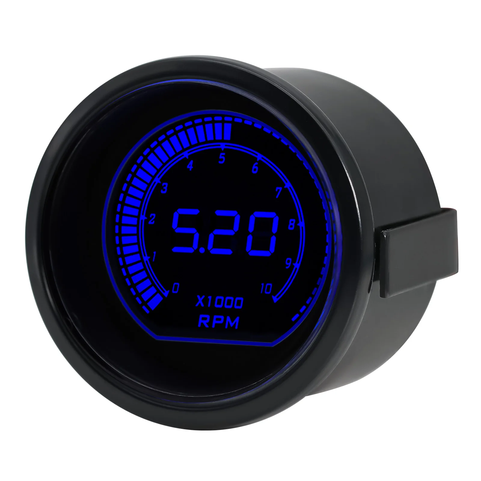2" 52mm Tachometer Voltage Water Temp Oil Temp Oil Press Boost Vacuum Air Fuel Ratio Exhaust LED Digital Display Red Blue tachometer gauge engine tachometer tachometer meter