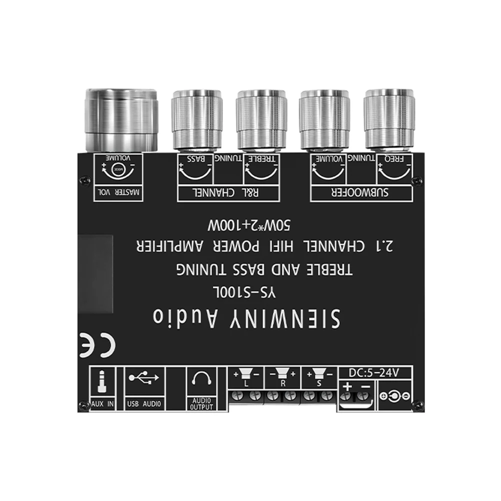 Audio Amplifier Board 2.1 3 Channel Audio Amplifier Module Bluetooth-compatible 5.1 CS8673E Amplifier Board DIY Home Audio Supports Phone APP Control