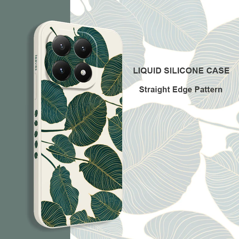 Green Leaf Silicone Phone Case Cover