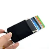 YUECIMIE Slim Aluminum Wallet With Elasticity Back Pouch ID Credit Card Holder Mini RFID Wallet Automatic Pop up Bank Card Case 4