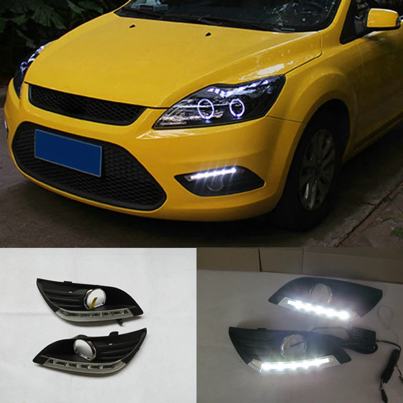 

Car styling LED DRL Daytime Running Light Fog Light Run lamp For Ford Focus 2 MK2 2009 2010 2011