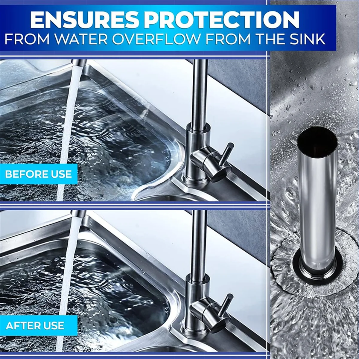 ABBO-Bar Sink Overflow Pipe 7.48inch Sink Strainer Pipe