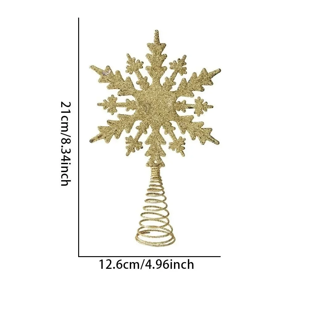 Gold Silver Ironwork Snowflake Christmas Tree Toppers Ornament