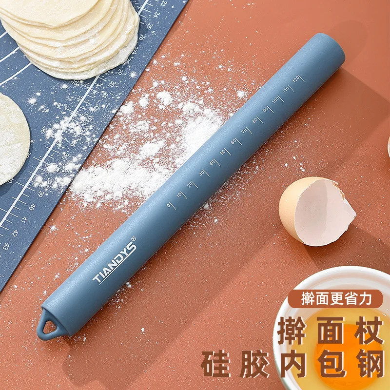 

Silicone Flour Rolling Pin Cooking Tools Baking Utensils Cake Dough Roller Baking Pastry Kitchen Tools