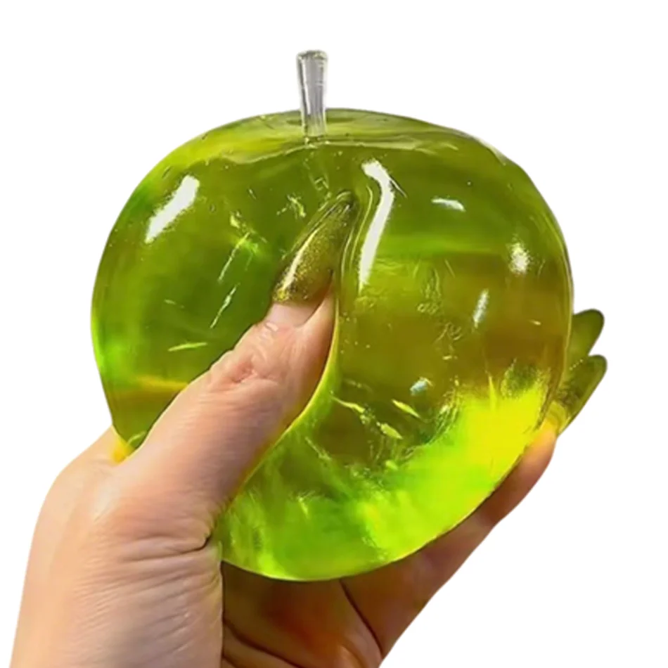 Weicher Klebstoff Grüner Apfel-Butter-Stick Schneeflocken-Quadrat Stressabbau-Squishy Langsam Aufsteigendes Spielzeug Sensorisches Spielzeug Geschenk für Erwachsene & Kinder – Detail 13