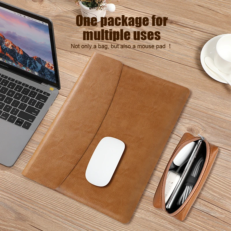 Luva Computador para Macbook Mac Book Ipad Air m1 m2 13 14 15 16 Pro 12 11 Polegadas Bolsa de Capa Bolsa Pasta Case - Imagem 5