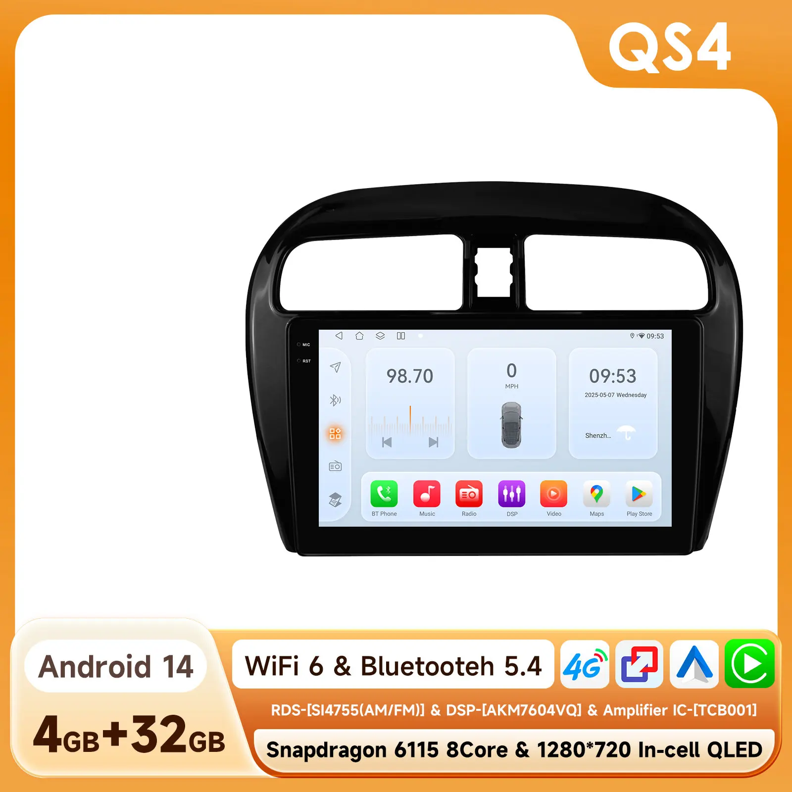 Mitsubishi Mirage 2012-2019 9" GPS Bluetooth Wireless Apple Carplay An –  Incartech Compatible With Mitsubishi For Mirage 2020 2021 2022 6.25インチカーGPSナ