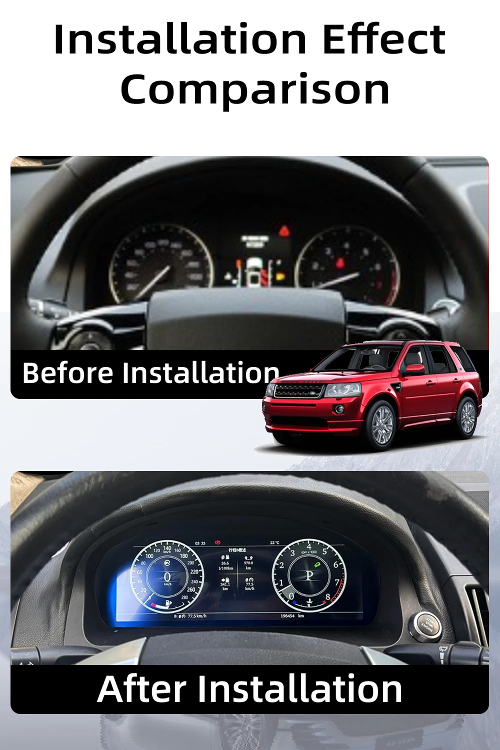 Digital Cluster Dashboard For Land Rover Freelander 2 2007-2015 Speedometer Wir
