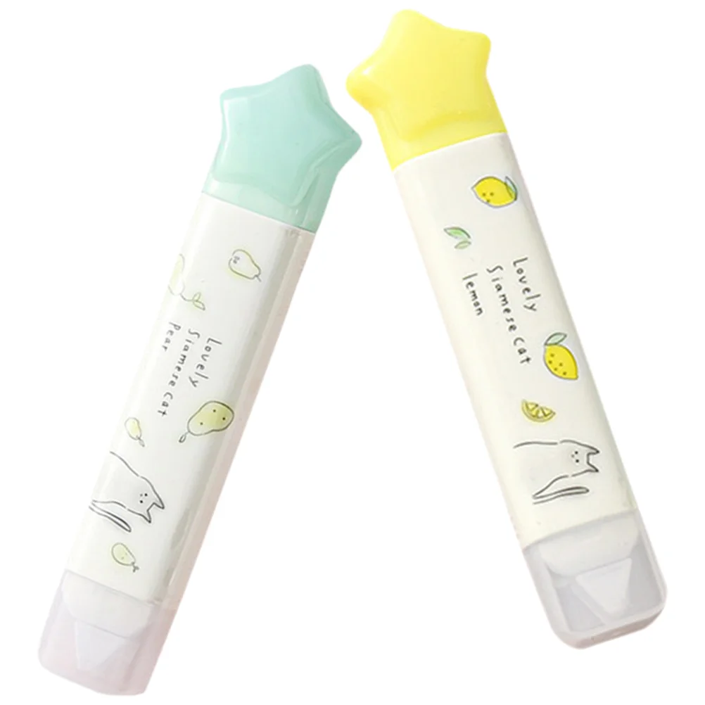 휴대용 교정 테이프 어린이 학생 용품, 반려동물 어린이 문구, 화이트 아웃 액세서리, 2 개