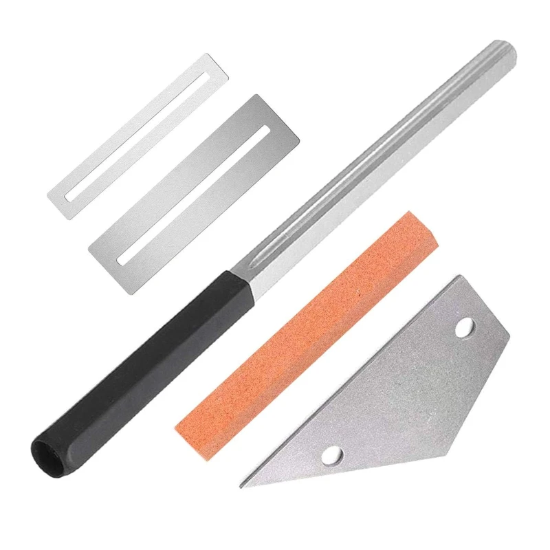 

Guitar Luthier Tool, Guitar Neck Notched Edge Guitar Fret Crowning File, Fingerboard Guards Protector & Grinding Stone