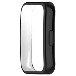 TPU Soft Protective Cover with Full Screen Protector Shell Bumper for Huawei band 8 (Black)