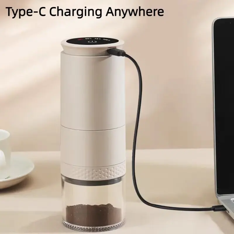 1500mAh Electric Coffee Grinder Externally Adjustable Type-C Charging Coffee Burr Grinder Bean Grinding Machine Maker electric grinder,coffee grinder