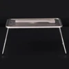 Mini Titanium Alloy Portable Plate Outdoor Folding Camping BBQ Grill Grate Ultralight Mini Table for Hiking Picnic Barbecue 5