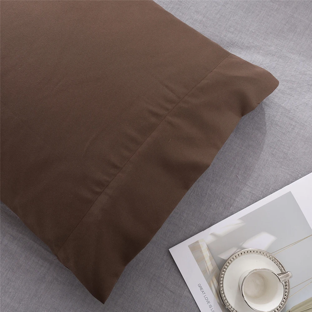 Battilo 2 Stück solide Umschlag-Kissenbezüge, Queen-King-Size-Kissenbezug, weicher und atmungsaktiver Mikrofaser-Kissenbezug für Bett, Hotelbettwäsche – Detail 20