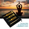 3Pack Tuning Fork Set(128Hz, 256Hz, 512Hz) Tuning Fork Kit for Healing, Chakra, Sound Therapy, Sonic Slider Fork (Gold) 5