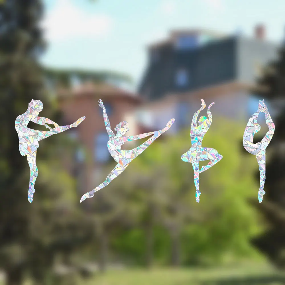 Balletto Dancing Sun Catcher Adesivo Per Finestre Per Ragazze Camera Da Letto Camerette Cafe Centro Commerciale Pvc Adesivo Per Vetri Elettrostatico