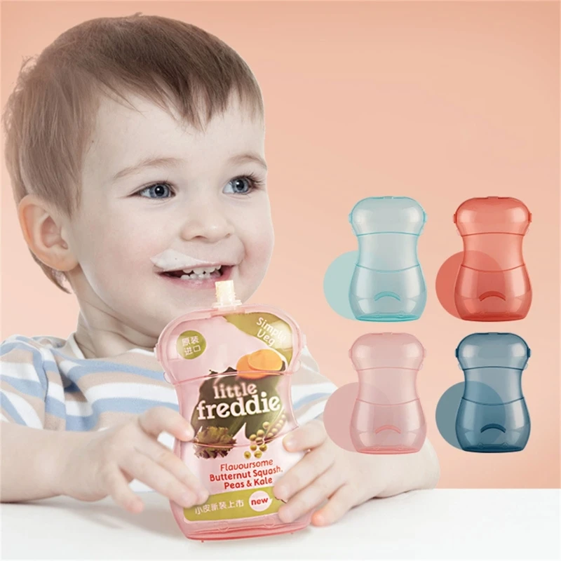 Holder Food Holder Squeeze Proof Refillable Holder for Most Baby Food Squeeze Pouches Baby Supplies 4