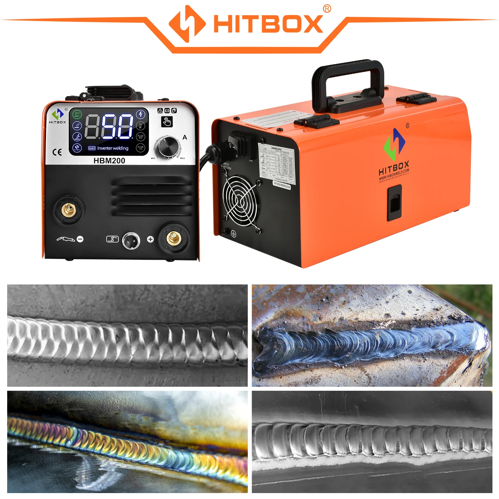 HITBOX 3 in1 HBM200 Welding Machine MIG Semi-automatic Without Gas Inverter MIG Gasless MMA Lift TIG Welder 4