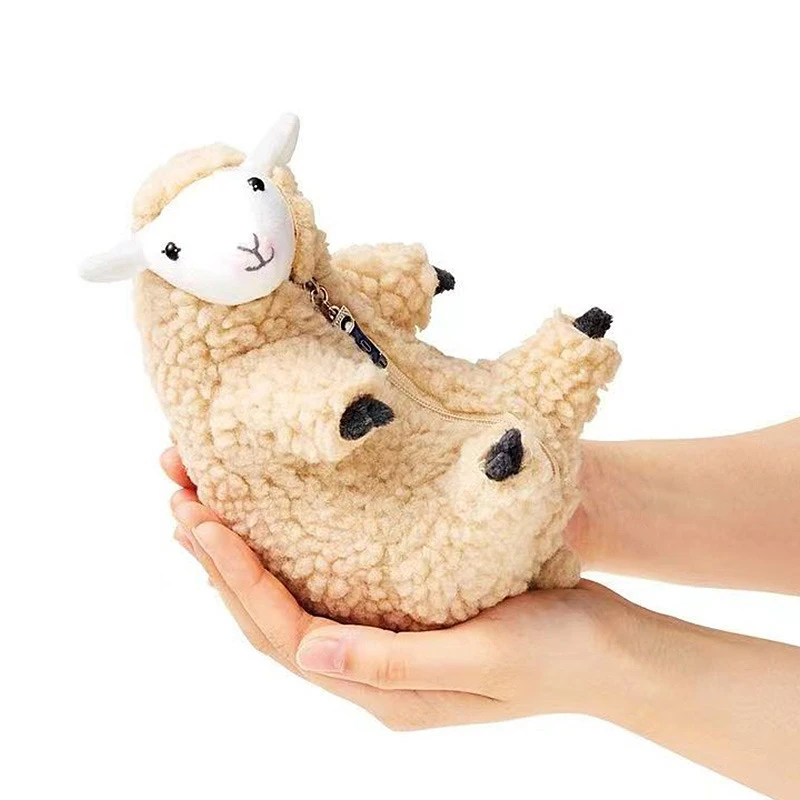 

15CM Simulation Lamb Sleep Soothing Plush Doll Lovely Sheep Alpaca Doll Soft Plush Toy With Detachable Clothes Kids Toy Gifts