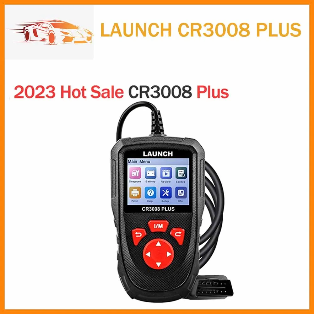 

LAUNCH X431 CR3008 PLUS Full OBD2 Diagnostic Tools Car OBDII Automotive Scanner Check Engine Battery Free Update pk CR3001 KW850