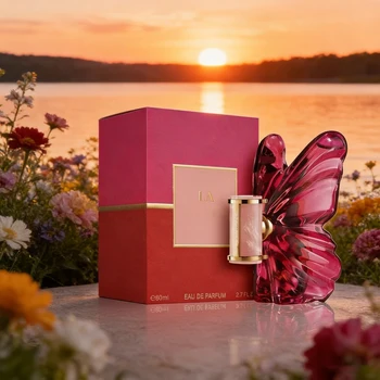 LA Bom. b.A 2.7oz female perfume, fresh flower and fruit fragrance, dragon fruit integration, unique butterfly design 1