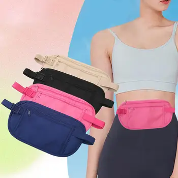 Marsupio da Viaggio per Passaporto e Denaro, Portafoglio Nascosto di Sicurezza, Borsa Sportiva da Corsa per Uomo e Donna, Marsupio Porta Soldi