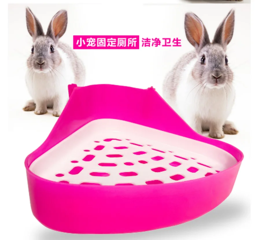 햄스터 애완 동물 고양이 토끼 코너 변기 쓰레기 트레이, 작은 동물 애완 동물용 청소 훈련 트레이, 1 개