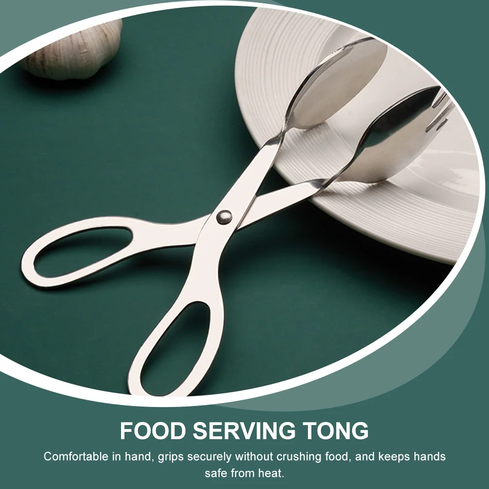 food tongs Salad Holder Food Clip Bakery Supplies Kitchen Serving Ins Tong Gnocchi Pasta Metal Bread Buffet Tongs Kitchen Baking Tools Clip