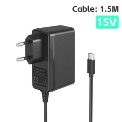 Universal Type C USB Power Adapter for Nintendo Switch OLED - Travel and Home Charger (EU PLUG)