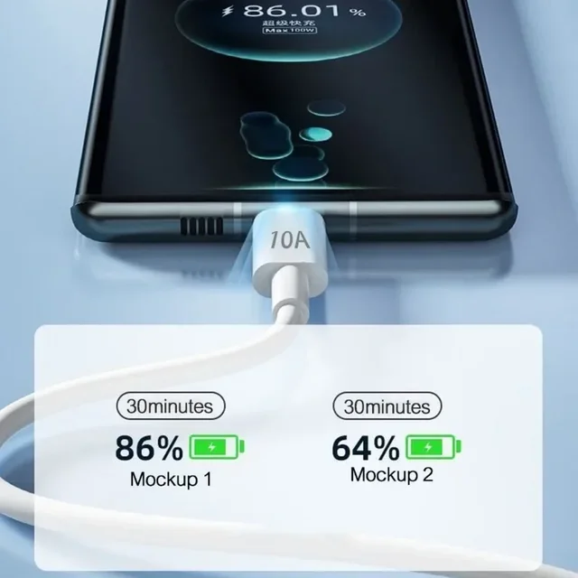 3/1 Uds Cable de carga rápida 120W 10A USB A a tipo C cargador rápido cables de transferencia de datos de alta velocidad para Samsung Xiaomi Huawei 5