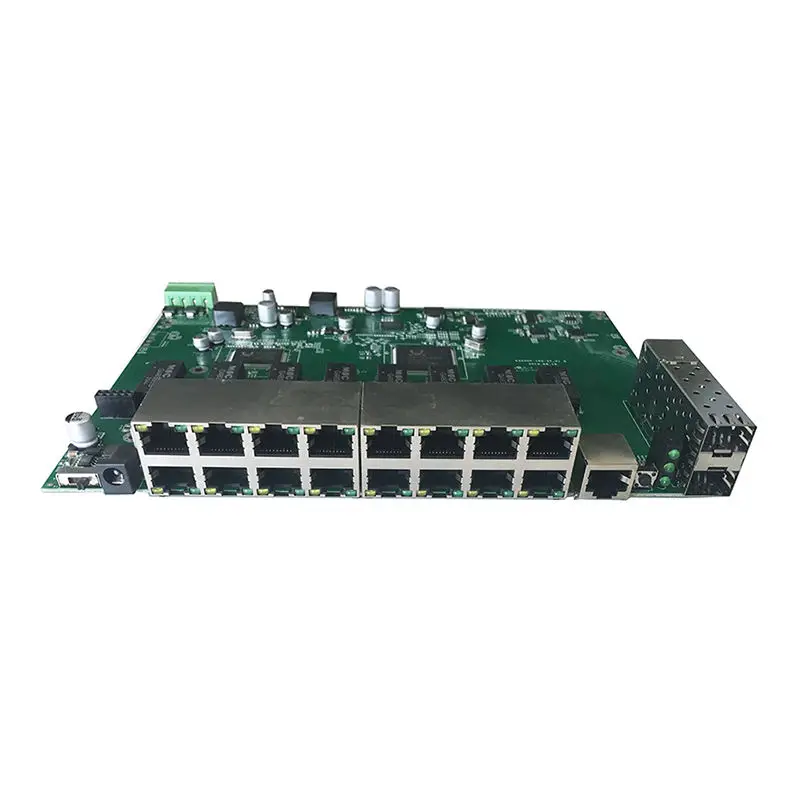 

Layer 2 Managed 16 Ports Gigabit Optical Fiber SFP Ethernet Network Switch PCB Board