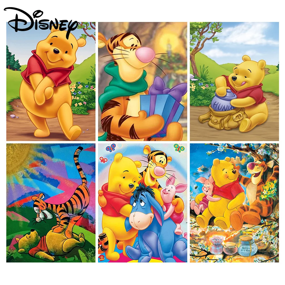 Disney 5D Diamond Painting Cartoon Winnie the Pooh Rhinestones Embroidery Animal Picture DIY Handmade Home Decor Gift | Дом и сад