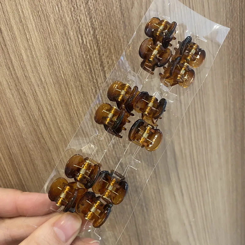 12 teile/satz süße Mini-Haar krabbe für Baby Mädchen Kinder Haars pange Krallen Dame kleine Haar Kralle Clips Haar Zubehör für Kind – Detail 15