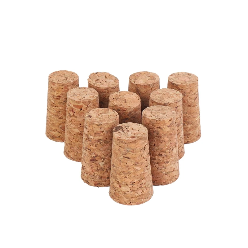 10 Pieces Tapered Corks Stoppers DIY Craft Art Model Making 19mmx 30mm 